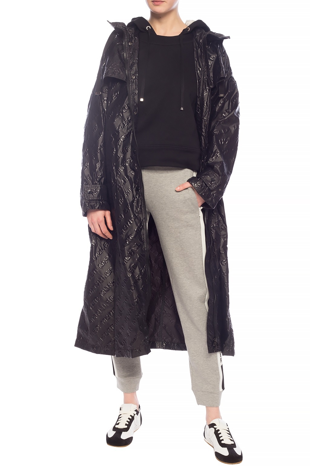 Coat with logo Moncler - SchaferandweinerShops Anguilla